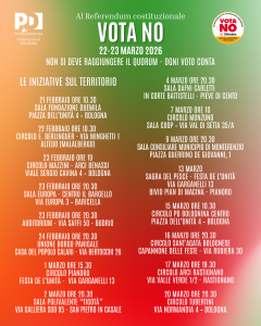 Recap iniziative territoriali NO