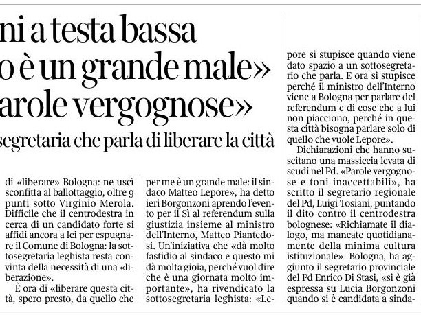 CORRIERE DI BOLOGNA - 8 marzo 2026