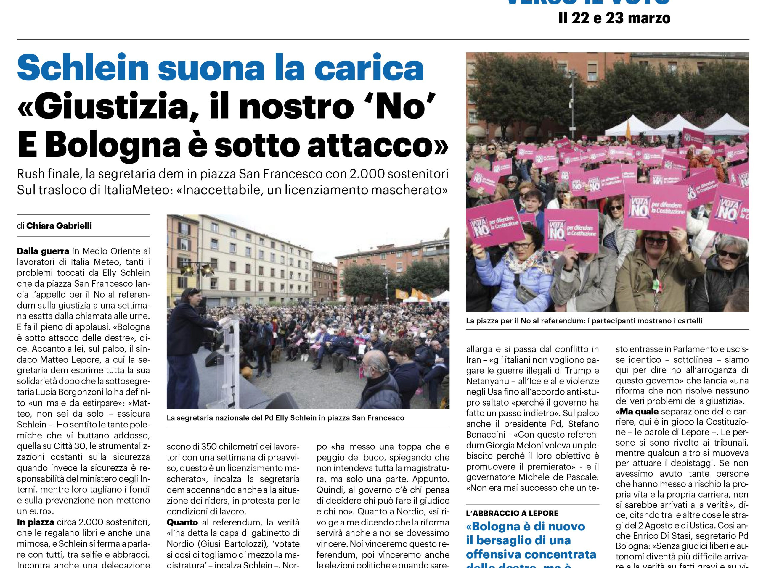 IL RESTO DEL CARLINO - 16 marzo 2026