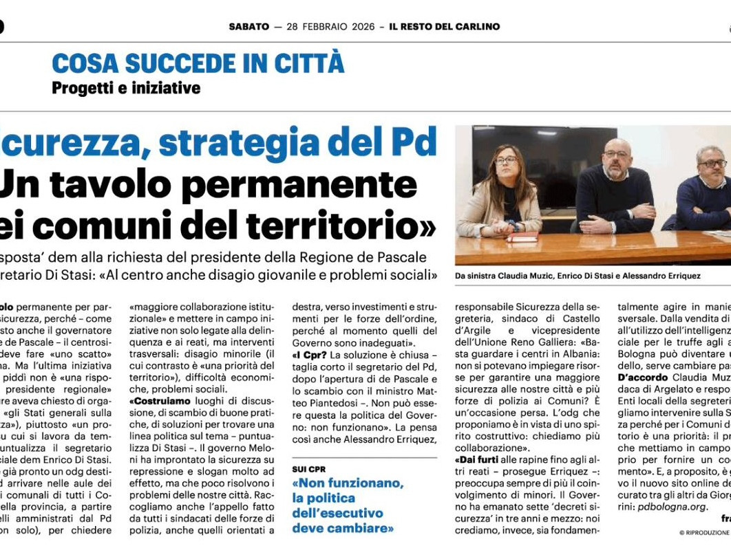 IL RESTO DEL CARLINO - 28 febbraio 2026