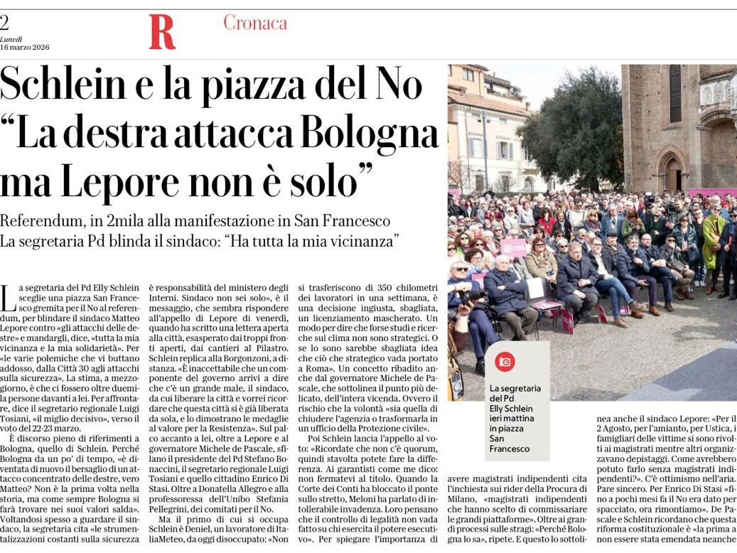 LA REPUBBLICA - 16 marzo 2026