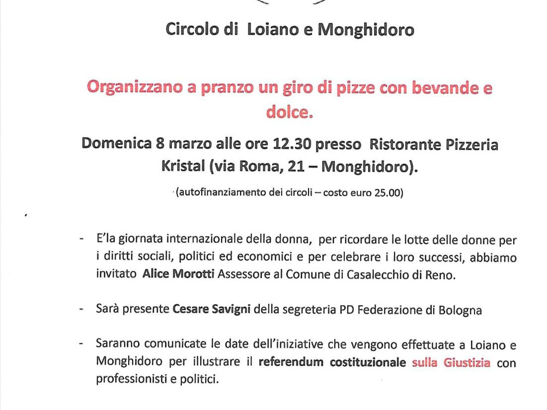 Loiano e Monghidoro - 8 marzo