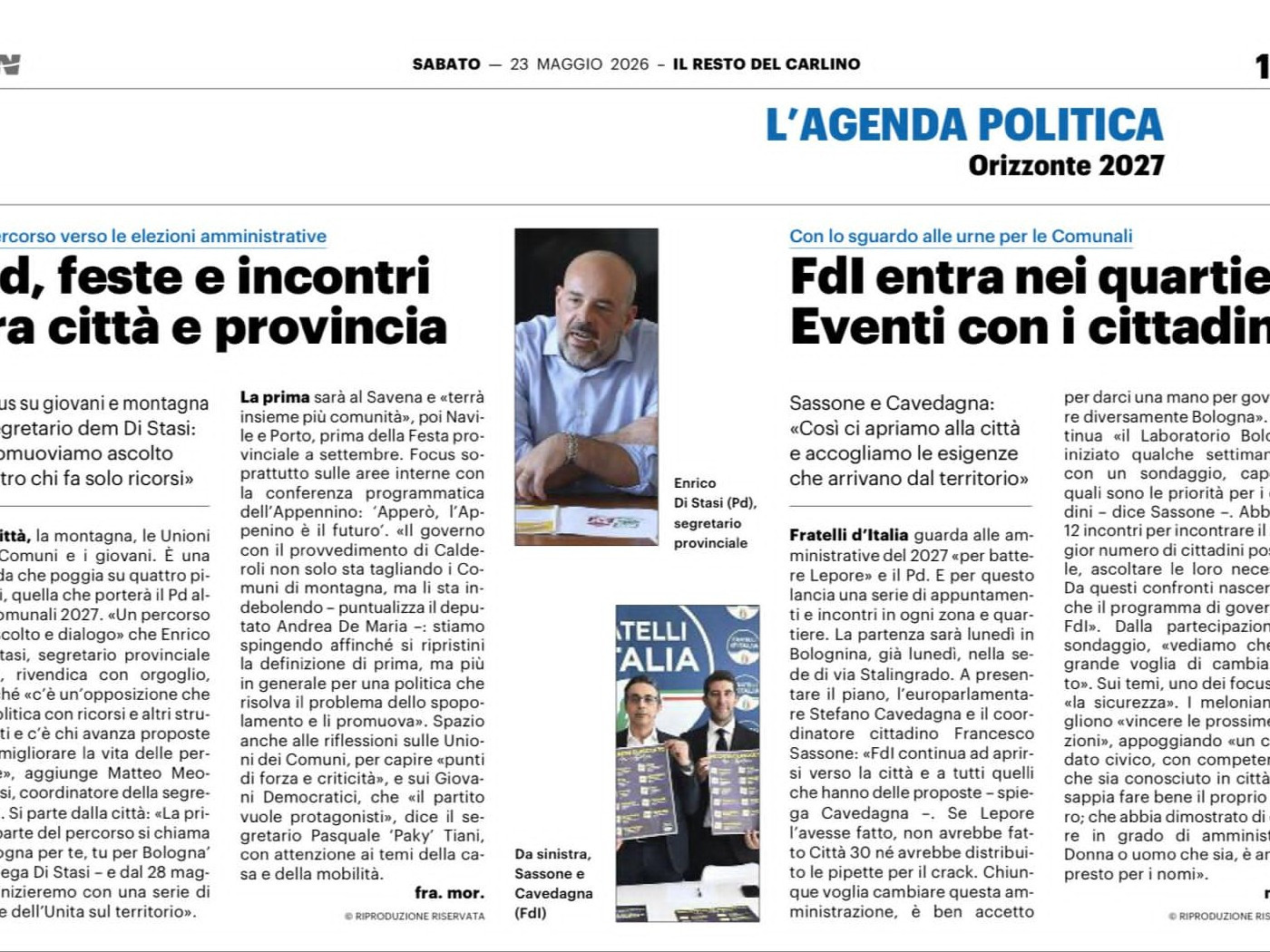 IL RESTO DEL CARLINO - 23 maggio 2026