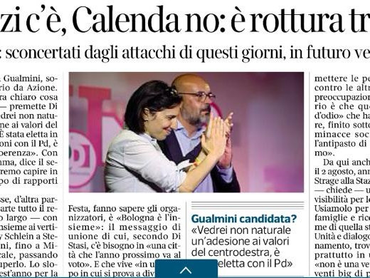 CORRIERE DI BOLOGNA - 1° agosto 2026