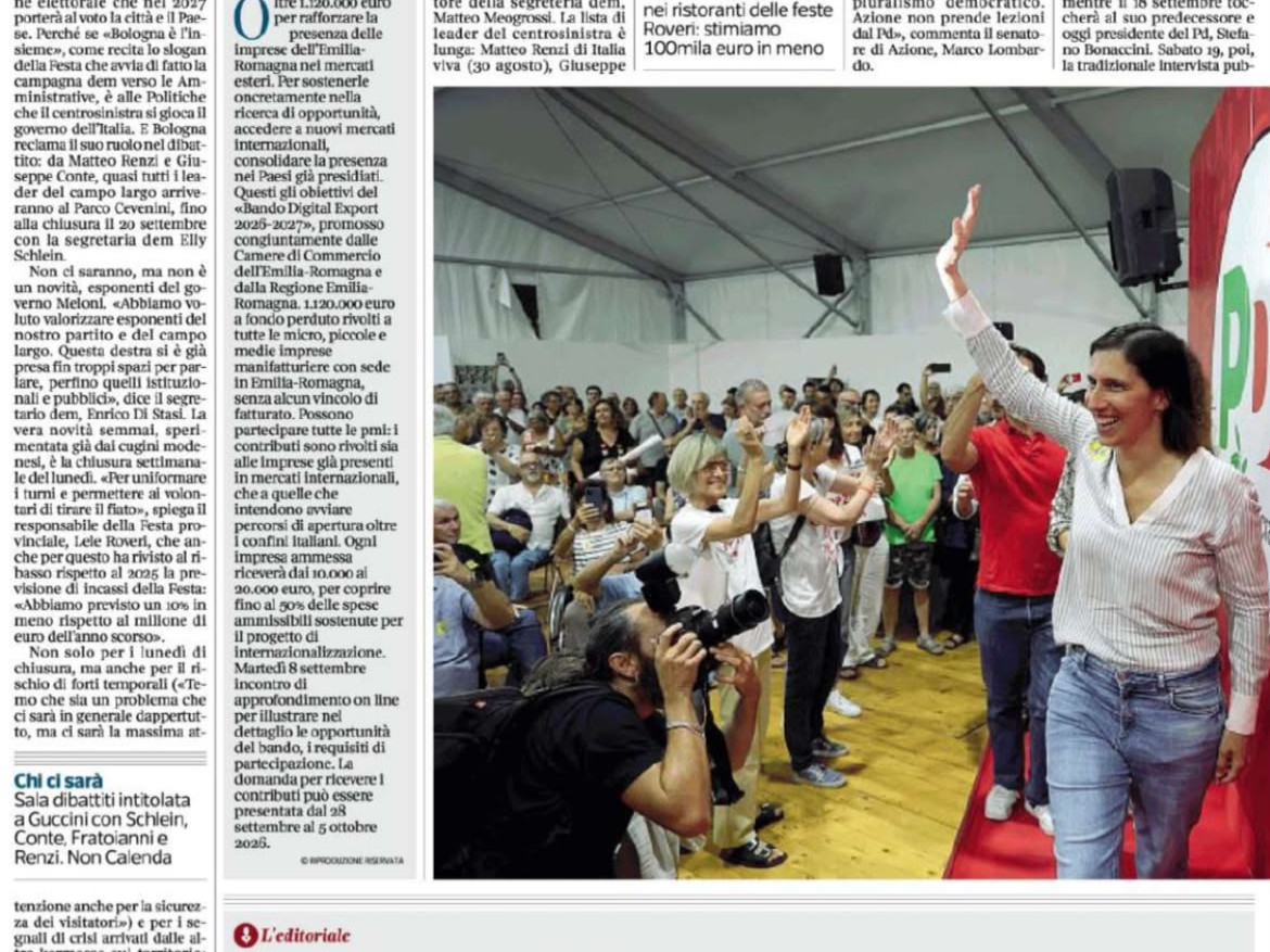 CORRIERE DI BOLOGNA - 26 agosto 2026